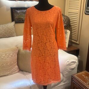 London times size 14 coral/peach dress